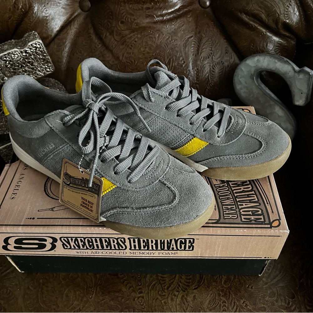 BNIB Skechers Heritage Zinger 2.0 Classix Gray Retro Sneakers USW 7 Unisex style